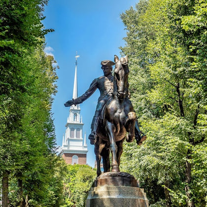 Hear the legendary true stories of Revolutionary Bostonians like Paul Revere, Midnight Rider at the Old North Church (1723)