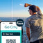 Person in a cap looking out from a tall building. Foreground shows "Go City" pass for New York on a smartphone.