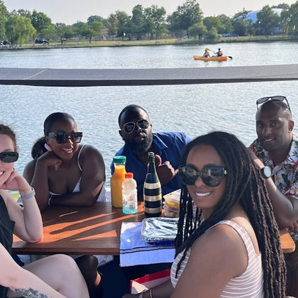Friends enjoying sailing
