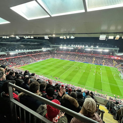 Anfield stadium filled with fans.