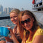 Having a drink on the side of the Harbour Star