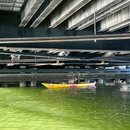 Kayak under historic Lefty O'Doul drawbridge