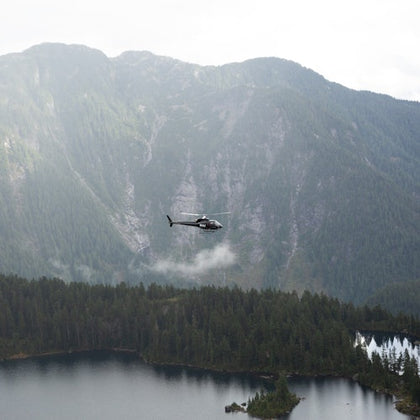 The rugged backcountry of the Coast Mountain Range in British Columbia. Population: 0