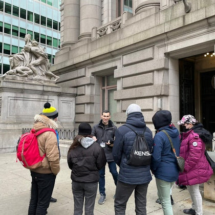 A lively photo of our tour group gathered at the meeting point, ready for an exciting adventure.