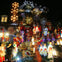 The houses compete with each other for the best decorations