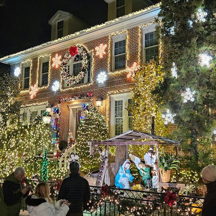 Houses decorated from top to bottom