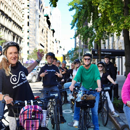 Guests enjoy their bike tour