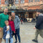 Family outside theatre