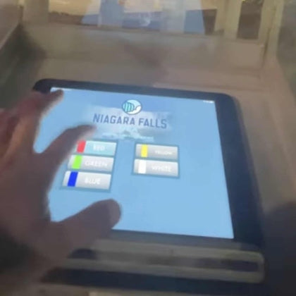 Change the colours of the waterfalls yourself in the Illumination Tower experience!