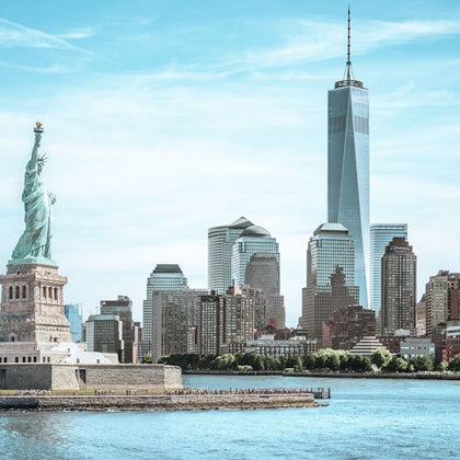 Take in views of the Statue of Liberty with the Freedom Tower behind