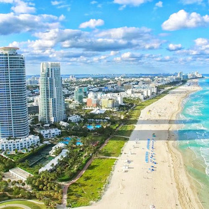 Aerial photo of Miami beach