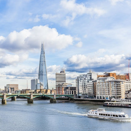 View of the Shard on the Thames