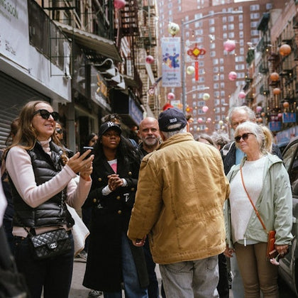 Exploring Chinatown with Tour Guide Fred.