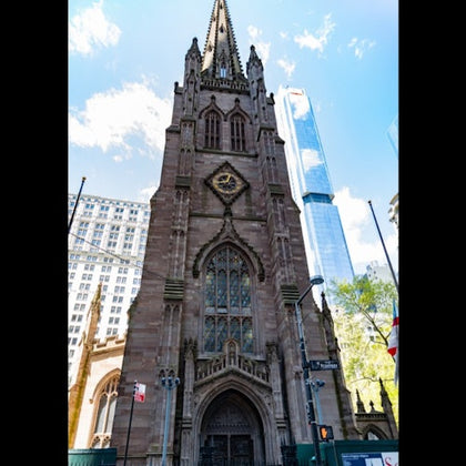 A stunning view of the historic Trinity Church.
