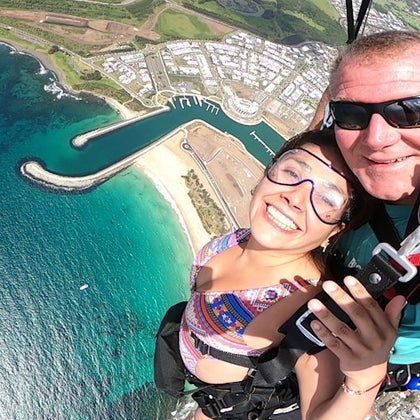 Skydiving over Shellharbour Sydney