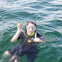 Snorkeling in water
