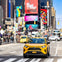 Times Square with New York yellow taxis