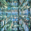 People walking in a brightly lit room with mirrored walls, floors, and ceilings, creating infinite reflections.