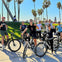 Venice beach boardwalk on electric bikes