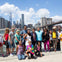 A captivating snapshot of our tour guest enjoying the stunning waterfront view of the Brooklyn Bridge.