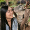 Female getting a photo with a koala
